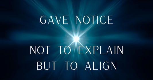 The One Who Gave Notice With Alignment as a Backup Plan